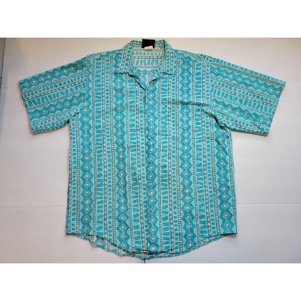 VTG Fast Breakers Button-up Short Sleeve‎ shirt - Adult Mens Large - Made in USA
